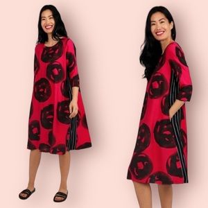 Beautiful vibrant pink dress with print